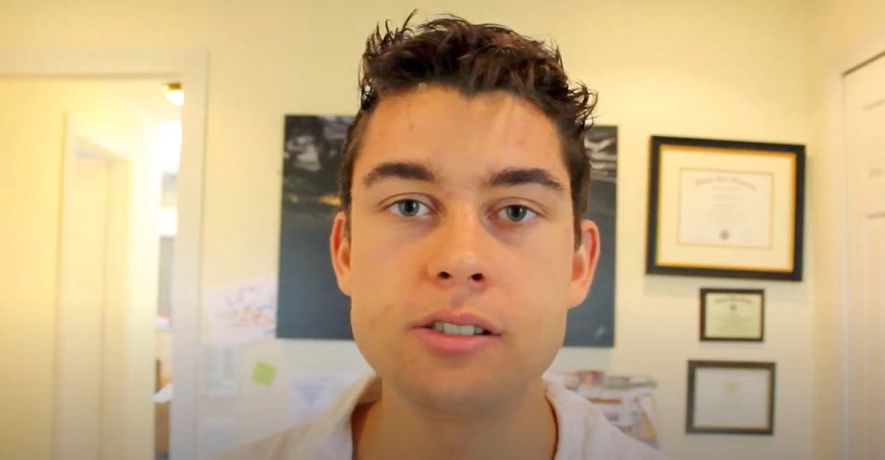 Image of man giving a review of Skin Culture Peel