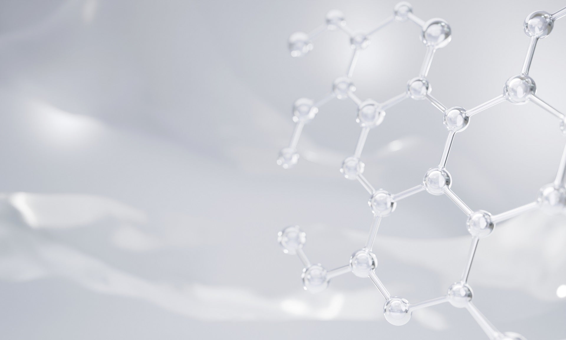 Molecular structure on a light gray background