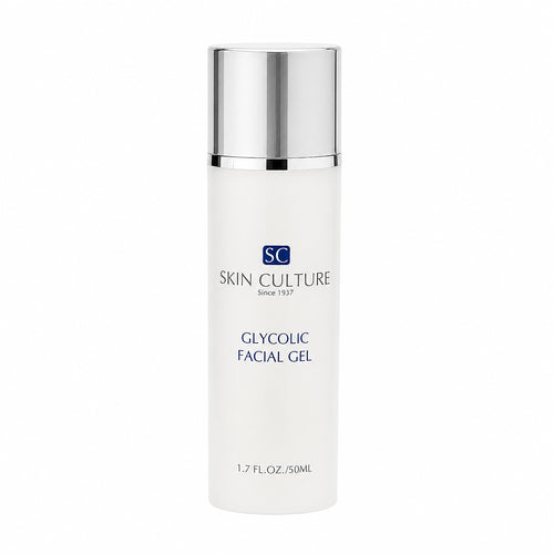 Skin Culture Glycolic Facial Gel bottle on a white background