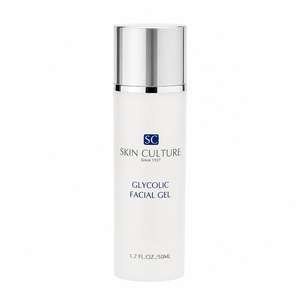 Skin Culture Glycolic Facial Gel bottle on a white background